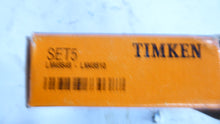 Load image into Gallery viewer, Set 5 LM48548 // LM48510 - Timken - Tapered Roller Bearing Cone & CupBore Diameter: 1.37 inCone Width: 0.72 inCage Material: SteelInner Ring Width: 0.72 inOutside Diameter: 2.56 inCup Width: 0.55 inSingle, Non-Flanged Cup