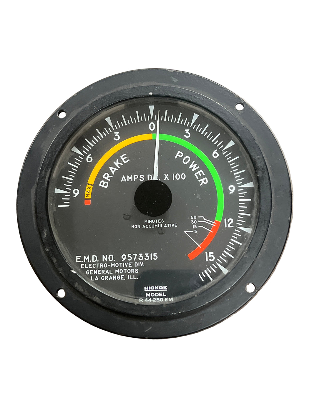 EMD 9573315 Locomotive Ammeter Brake Power Gauge R44-250-EM
