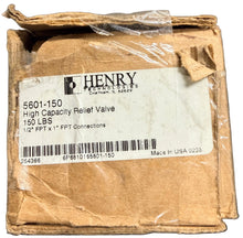 Load image into Gallery viewer, Henry Technologies 5601-150 Valve, Safty Relief
