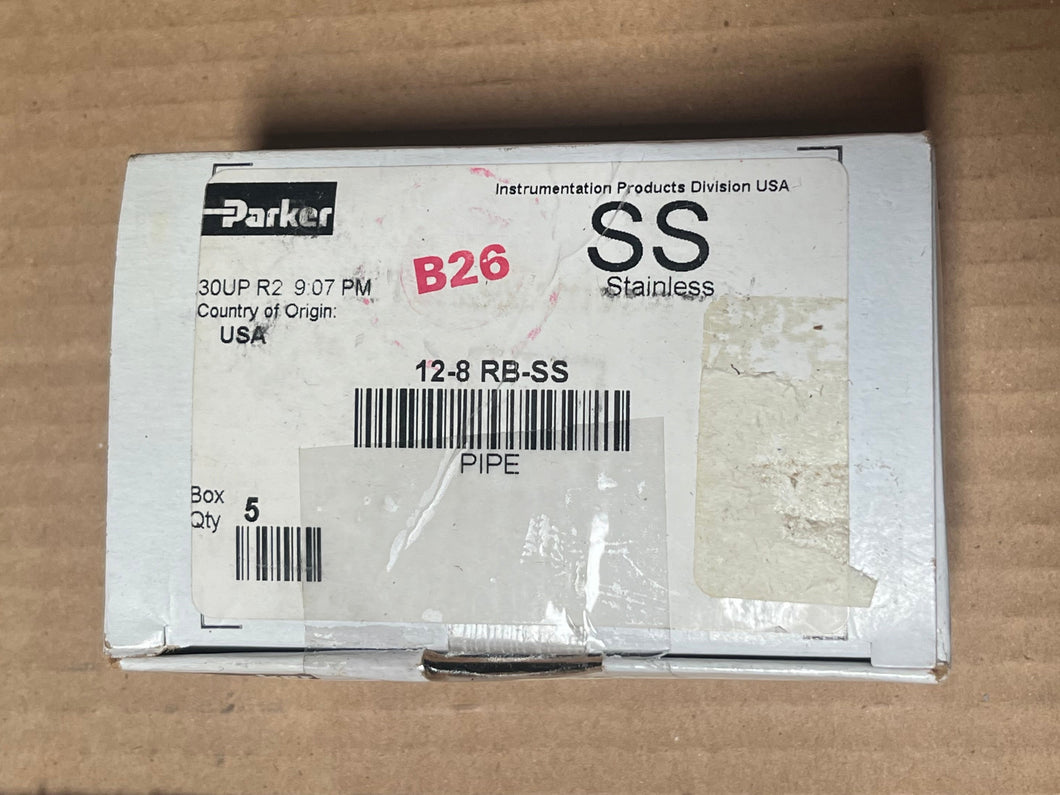 Parker Instrumentation 12-8 RB-SS Bushing, Pipe Pack of 5