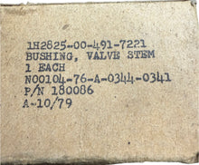Load image into Gallery viewer, Military 180086 Bushing, Valve Stem 2825-00-491-7221
