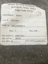 Load image into Gallery viewer, CSC BACJ40AB20-3 AIRCRAFT JUMPER ASSY Pack of 100
