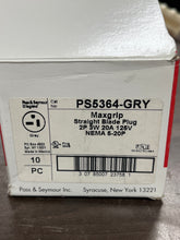 Load image into Gallery viewer, LEGRAND PS5364-GRY Maxgrip Straight Blade Plug 2P 3W 20A 125V Pack of 10

