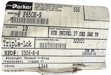 Load image into Gallery viewer, Parker Fittings 8F650X-S Fitting, Str Swivel
