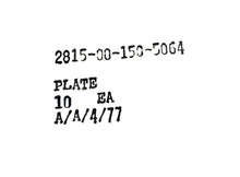 Load image into Gallery viewer, Naval Ship Systems 2588371 Plate 2815-00-150-5064
