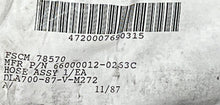 Load image into Gallery viewer, Smiths Tubular Systems 66000012-0263C Aircraft Hose Assy, Braided 4720-00-769-0315
