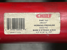 Load image into Gallery viewer, Chief 286037 Hydraulic Cylinder Bore 3, Stroke 18, 3000 PSI
