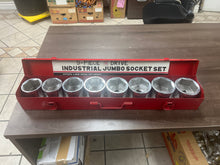 Load image into Gallery viewer, Industrial 9 Pc Jumbo Socket Set 3/4 Inch Drive SAE Standard 2-1/16 to 2-1/2
