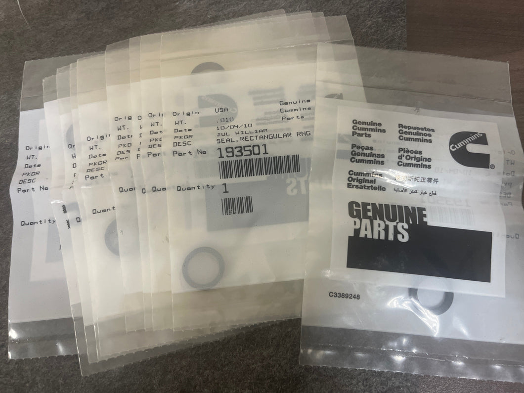 CUMMINS 193501 Seal, Rectangular Ring Pack of 10