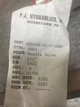 Load image into Gallery viewer, P.J. Valves D3798 Valve, Globe 4820-01-132-4824
