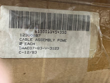 Load image into Gallery viewer, Military 12300687 Cable Assembly Power 2920-01-145-4350
