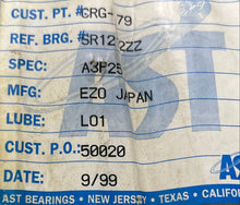 Load image into Gallery viewer, EZO Bearing SR1212ZZ Deep Grove Ball Bearing
