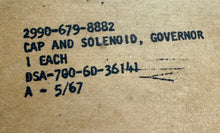 Load image into Gallery viewer, Roosa 2990-00-679-8882 Cap And Solenoid, Governor
