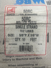 Load image into Gallery viewer, TISCO 50RC ROLLER CHAIN 10 FEET 192 LINKS
