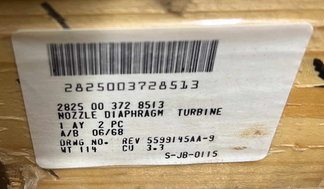 General Electric 5599145AA-9 Nozzle Diaphragm Turbine 2825-00-372-8513