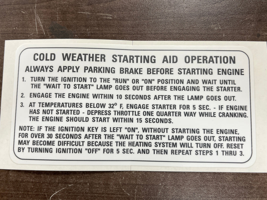 Cummins OEM 3928195 Instruction Tag Pack of 5