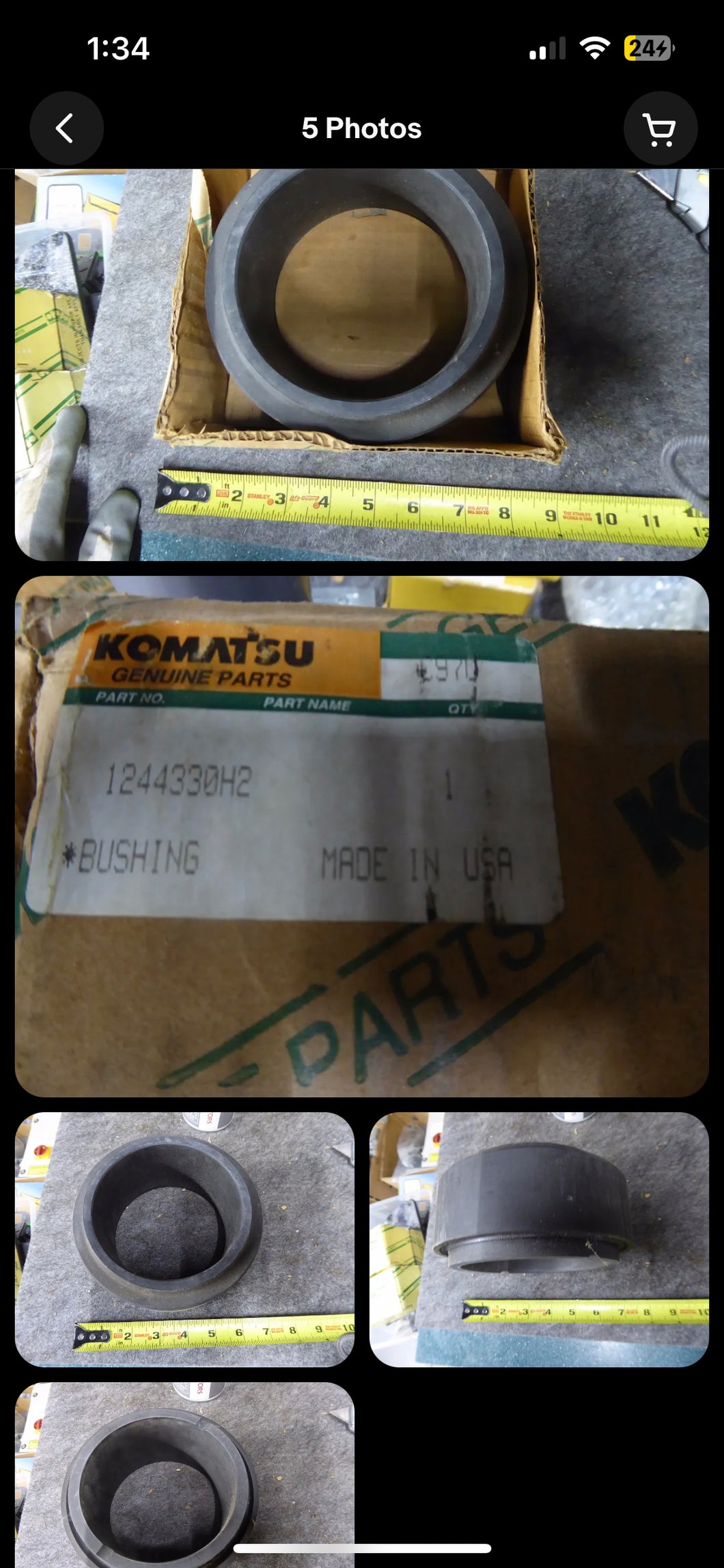 Komastu Tractor 1244330H2 Bushing