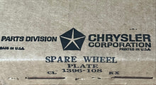 Load image into Gallery viewer, Chrysler 1396108 Spare Wheel Plate 2590-00-741-3302
