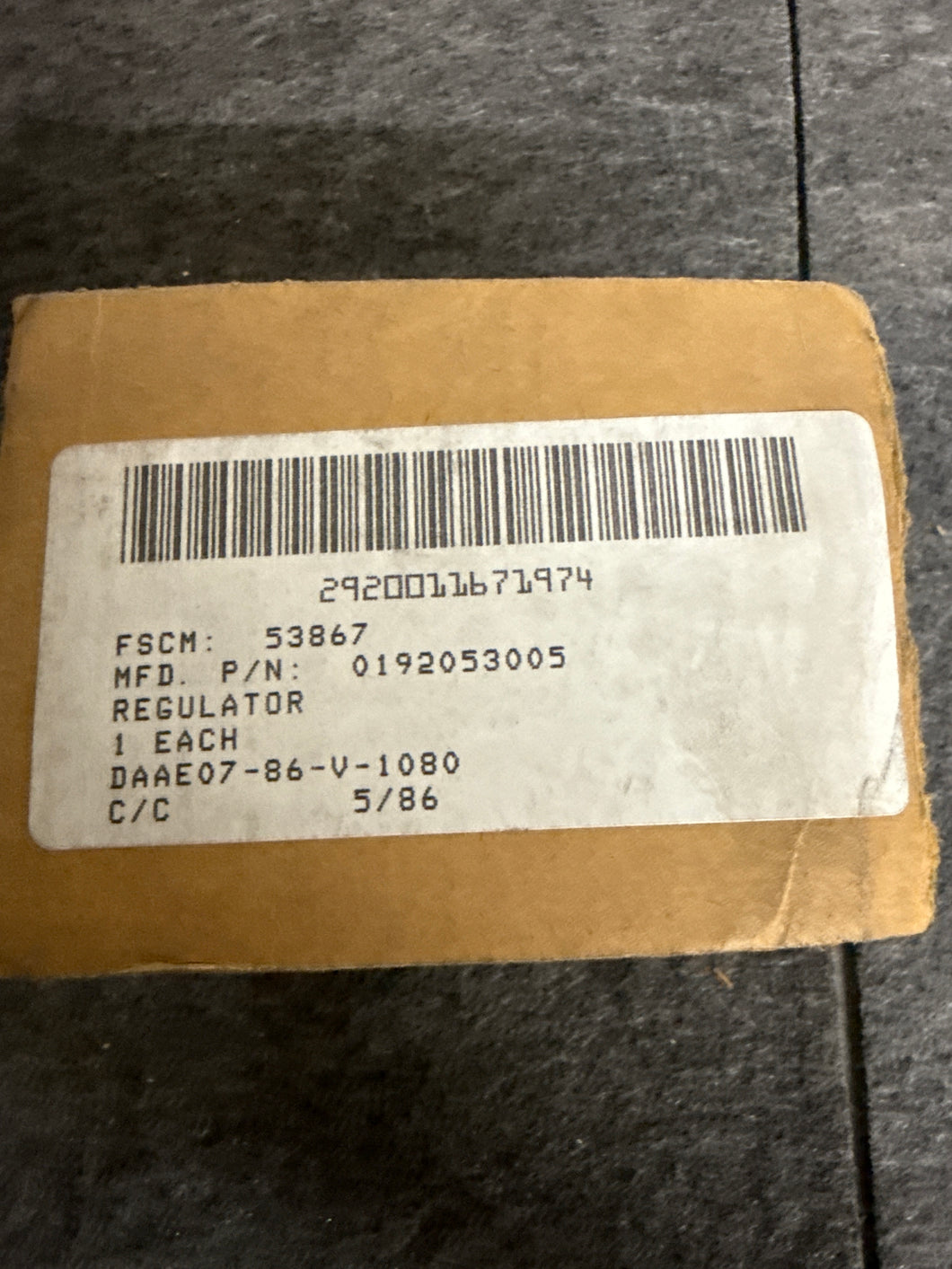 Bosch 0192053005 Regulator 2920-01-167-1974