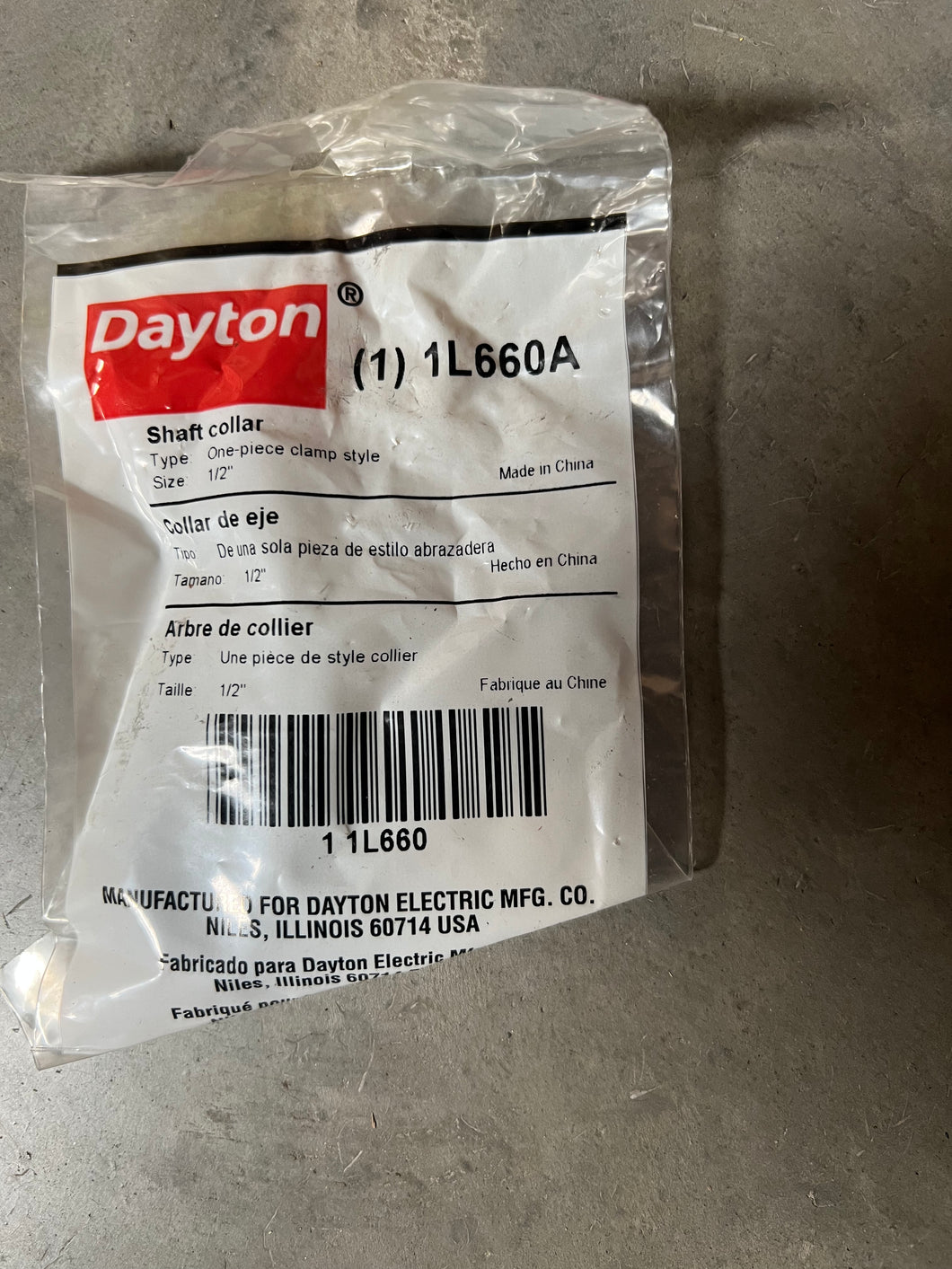 Dayton 1L660A Shaft Collar