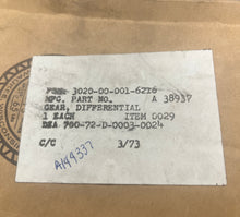 Load image into Gallery viewer, CASE OEM A38937 Gear, Differential 3020-00-001-6216
