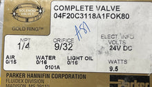Load image into Gallery viewer, Parker Hannifin 04F20C3118A1FOK80 Solenoid Valve 24VDC 1/4 NPT
