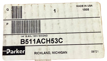 Load image into Gallery viewer, Parker B511ACH53C Solenoid 120V W/Cond 1/4
