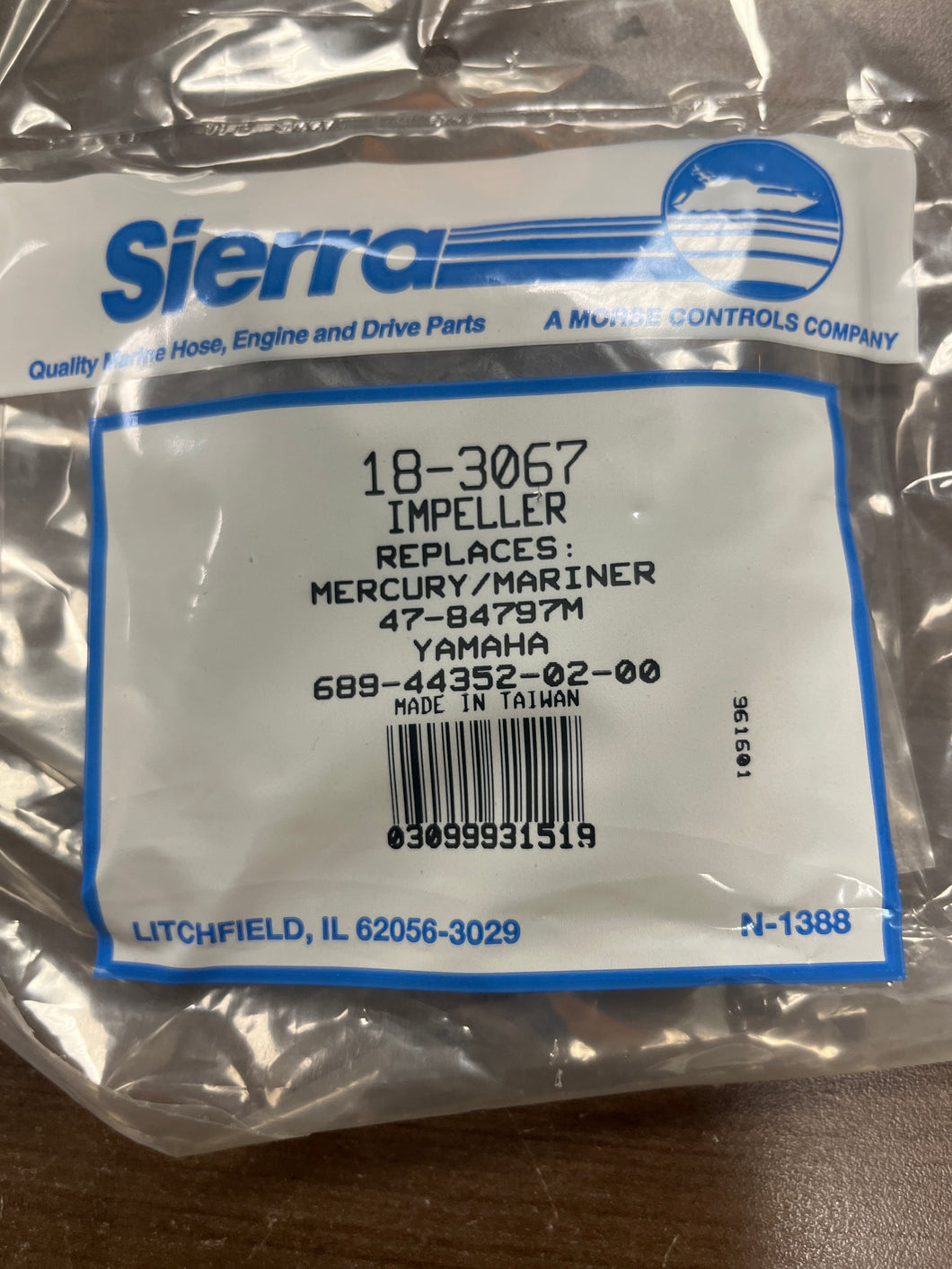 Sierra Marine 18-3067 Impeller Mercury Marine 47-84797M
