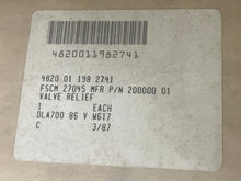 Load image into Gallery viewer, SABRE 200000-01 Valve Safety Relief 4820-01-198-2741
