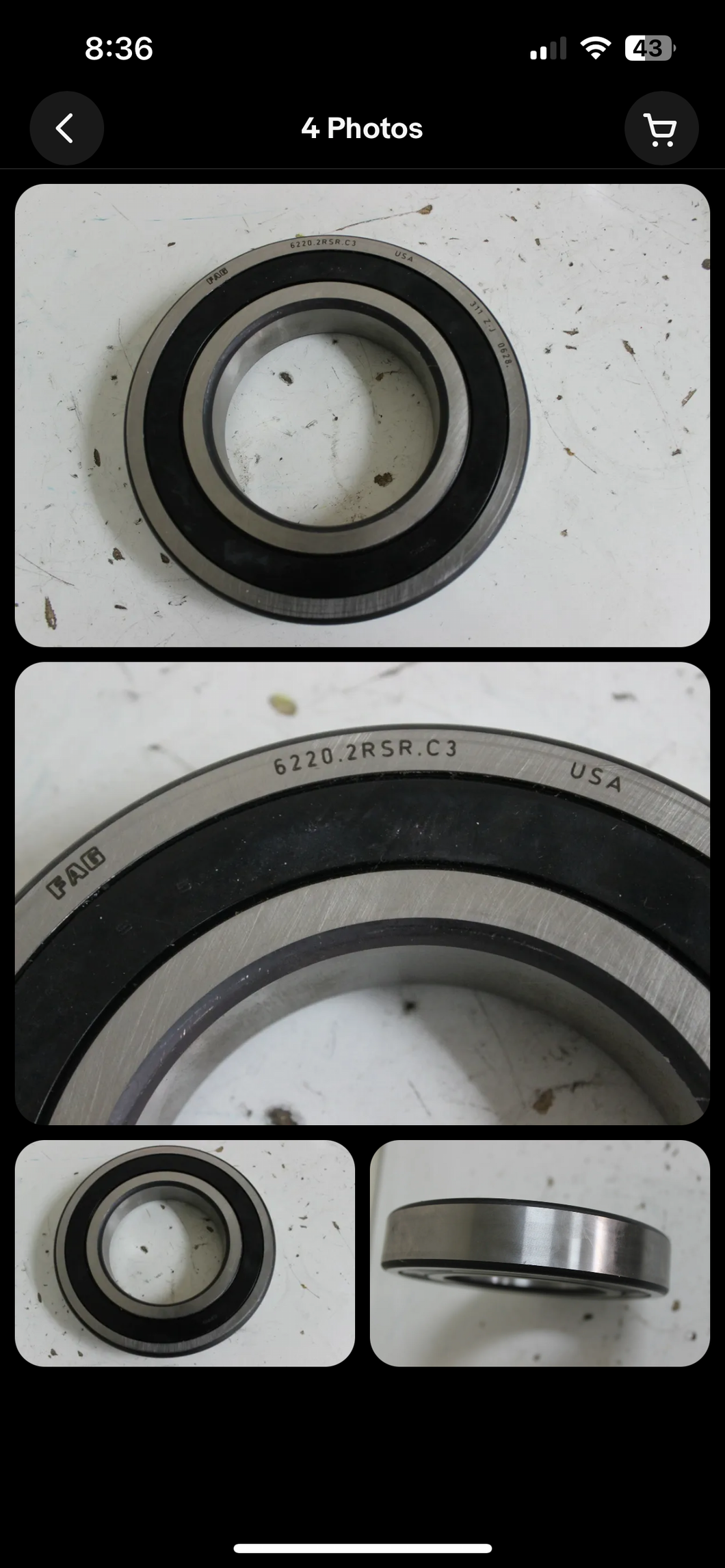 FAG 6220.2RSR.C3 Bearing