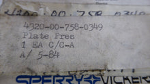 Load image into Gallery viewer, Vickers 10326 Plate, Pressure 4320-00-758-0349
