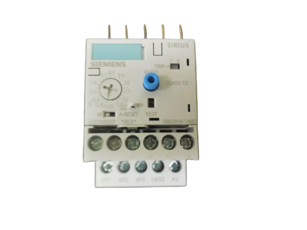 SIEMENS 3RB2016-1NB0 OVERLOAD RELAY