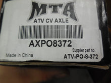 Load image into Gallery viewer, MTA ATV-PO8372 CV AXLE SHAFT 2008-2011 Polaris RZR 800 EFI
