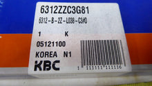 Load image into Gallery viewer, KBC 6312-B-2Z-L038-C3 Radial Deep Groove Ball Bearing 6312ZZC3G81
