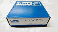 Load image into Gallery viewer, Koyo Bearings 6206ZC3 Single Row Ball Bearing
