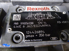 Load image into Gallery viewer, Rexroth R98740025556 Control Valves W/ Block 4WE6J62/EG24N9K4
