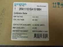 Load image into Gallery viewer, SIEMENS 3RA1115-1GA15-1BB4 COMBINATION STARTER
