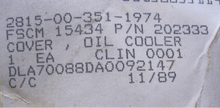 Load image into Gallery viewer, Cummins 202333 Cover, Lub Oil Cooler NT855, NT495,
