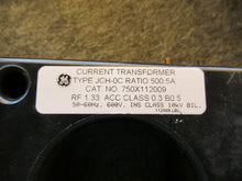 Load image into Gallery viewer, NOS GE JCH-0C 750X112009 500:5A AMP CURRENT TRANSFORMER
