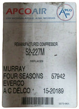 Load image into Gallery viewer, AFCOAir 52-227M Air Conditioning Compressor
