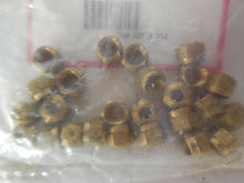 Load image into Gallery viewer, Velvac 016140 1/4 Brass Nut Bag of 25
