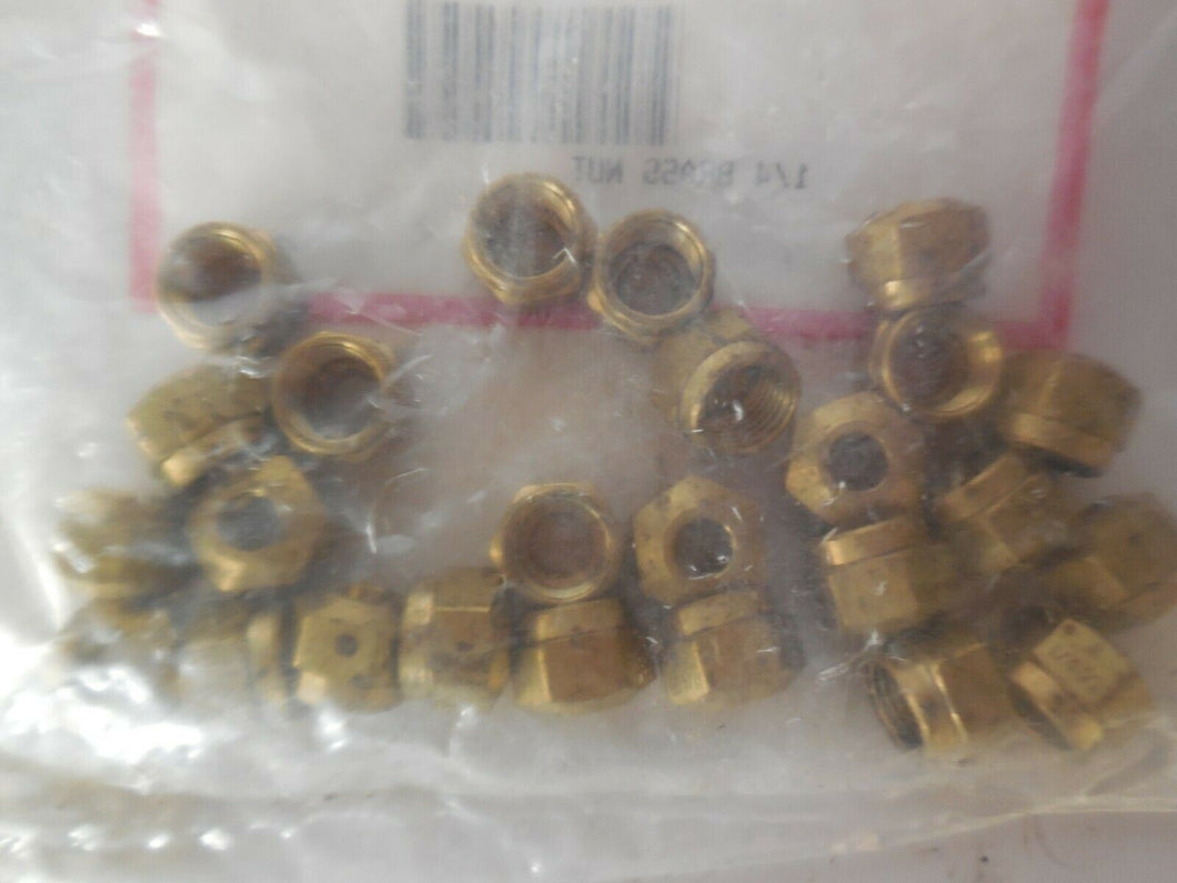 Velvac 016140 1/4 Brass Nut Bag of 25