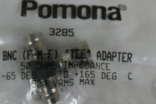 Load image into Gallery viewer, 2 Pomona Adapter BNC Tee Female Male Female Brass Gold PTFE 50 Ohms 500 VRMS Max
