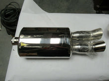 Load image into Gallery viewer, 2.5&quot; Dual Slant Slash Tip Exhaust Muffler DTM Stainless 280SX Jetta RX7
