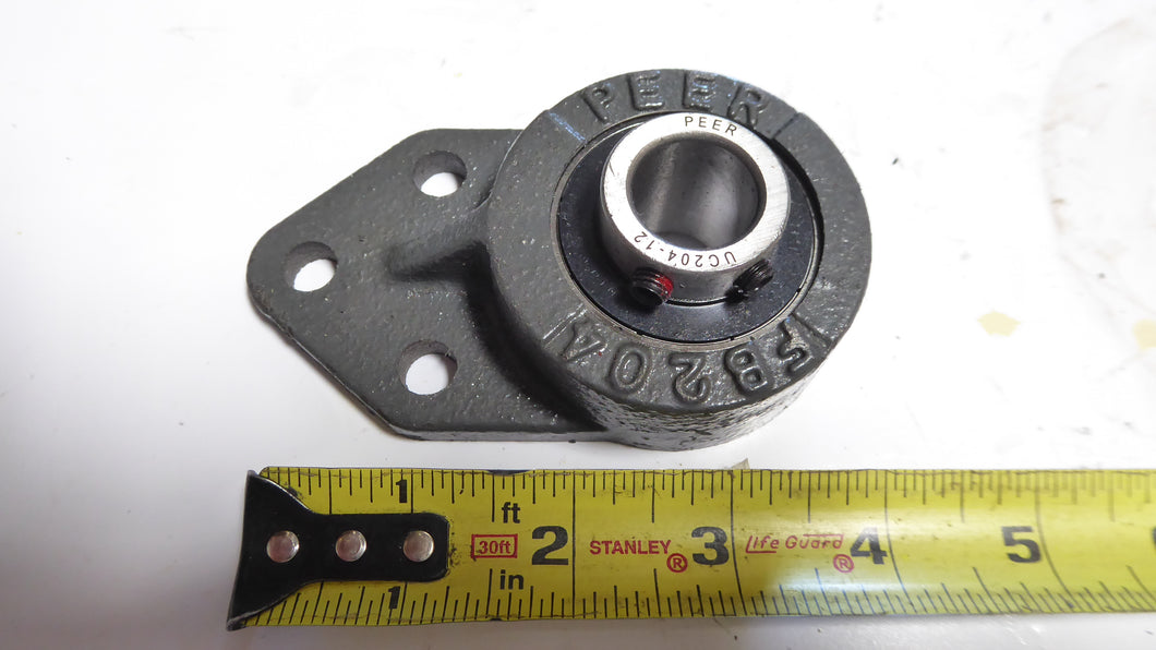 UC204-12 - Peer - 3-Bolt Flange Mount Bracket Bearing