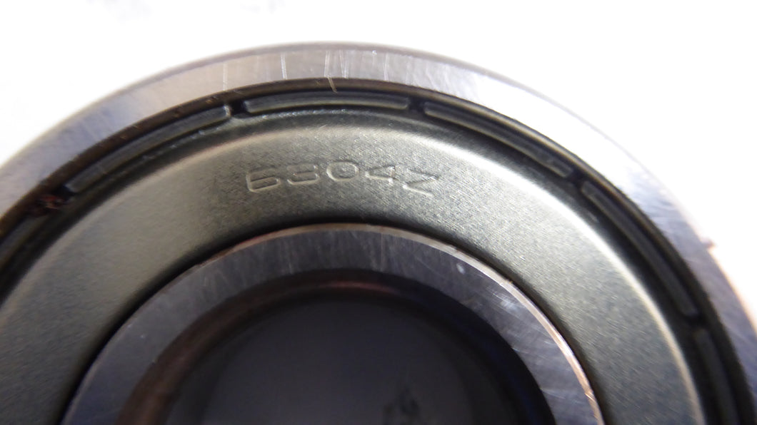 6304Z - NSK - Single Row Ball Bearing
Bore Diameter: 20 mm
Outside Diameter: 52 mm
Overall Width:	15 mm
Closure Type: 1 Metal Shield
Internal Clearance: C0-Medium
Material: Steel