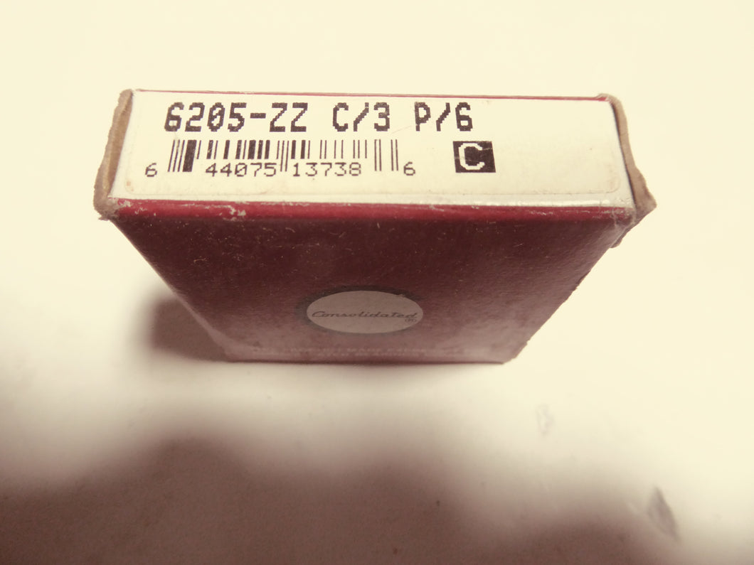 6205-ZZ C/3 P/6 - Consolidated - Single Row Ball Bearing