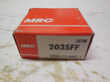 Load image into Gallery viewer, 203SFF - MRC - Single Row Ball Bearing Bore Diameter: 17 mm Outside Diameter: 40 mm Overall Width: 12 mm Closure Type: 2 Metal Shields Internal Clearance: C3-Loose Material: Steel UPC: 097741002967
