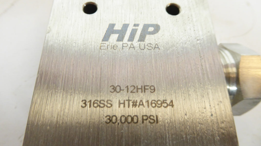 30-12HF9 - HiP - 2-Way Angle High Pressure Coned And Threaded Valve.PSI Pressure Service Rating: 30000 psi.