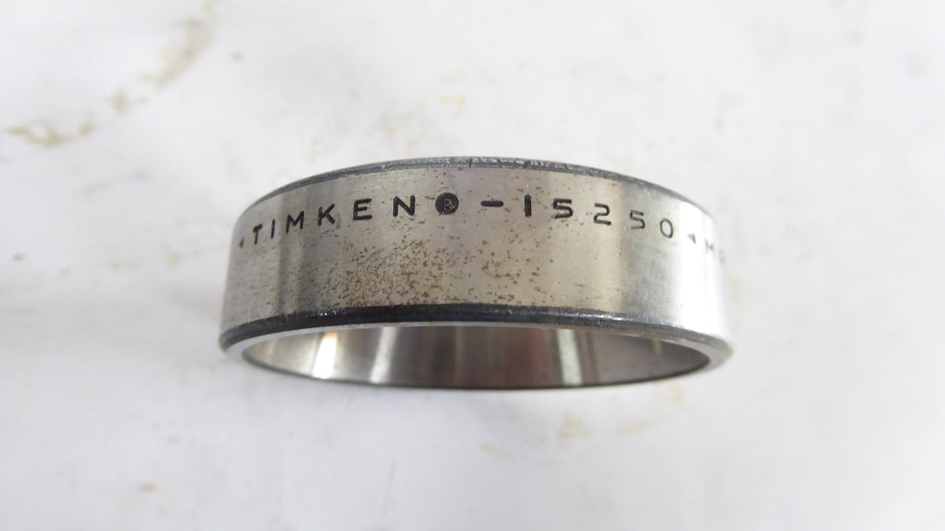 15250 - Timken - Tapered Roller Bearing CupOutside Diameter: 2.5000 inCup Width: 0.6250 inSingle CupNon-Flanged CupMaterial: Chrome Steel